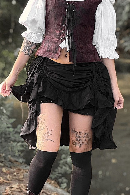 Gothic Style Irregular Midi Skirt Secondary image