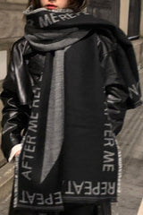 Minimalist Dark Warm Thick Shawl Scarf