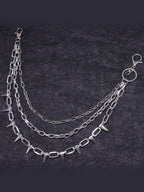 Gunmetal Spiked Rivet Waist Chain