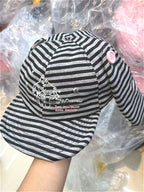 Vintage Stripe Long Ear Bunny Baseball Hat