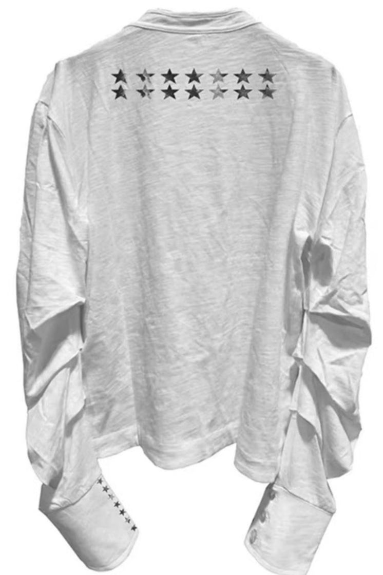 Skull Graphic Extended Cuff Sweatshirt
