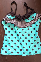 Polka Dot Bow Tank And Tiered Mini Skirt Set