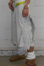 Wing Patchwork Cropped Pants
