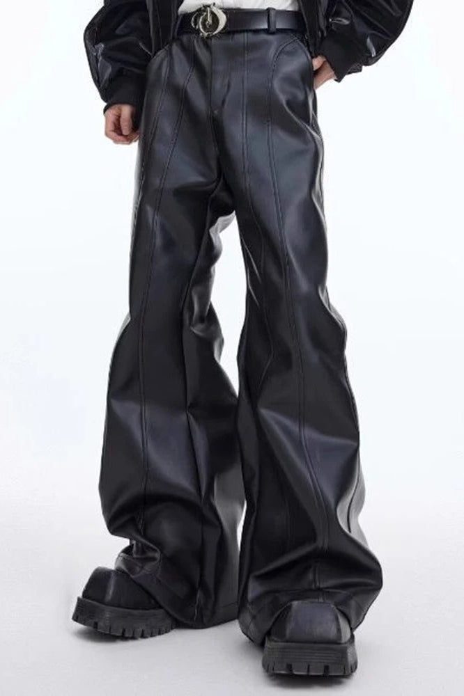 PU Leather Deconstruction Pants Secondary image