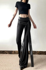 Studded Belt Gothic Punk Cargo Pant