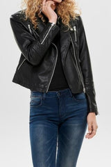 PU Leather Vintage Moto Plus-size Jacket