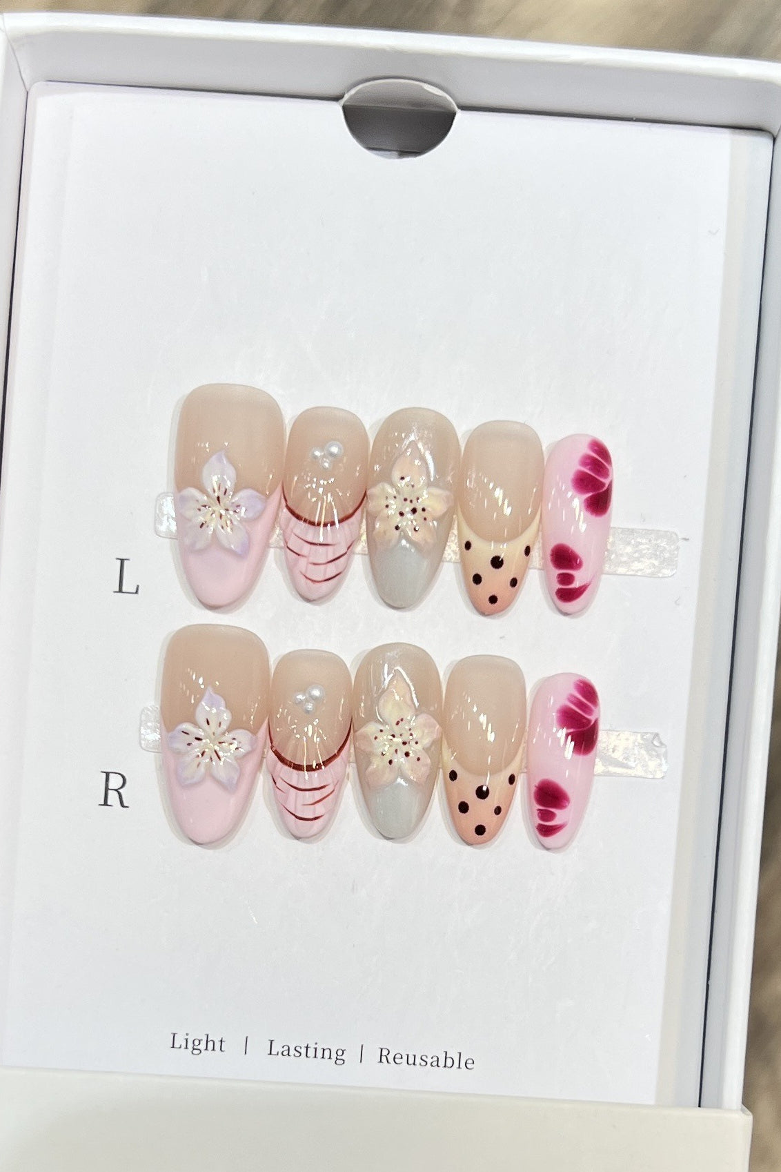 Y2K Fresh Retro Floral Press On Nails Secondary image