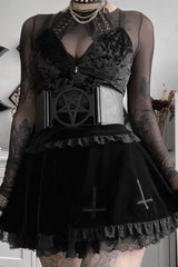 Sexy Halloween Lace Trim Skirt