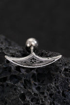 Gothic Hollow Crescent Earrings