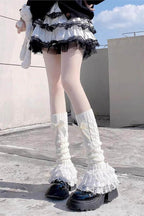 Lace Calf Length Slouch Socks