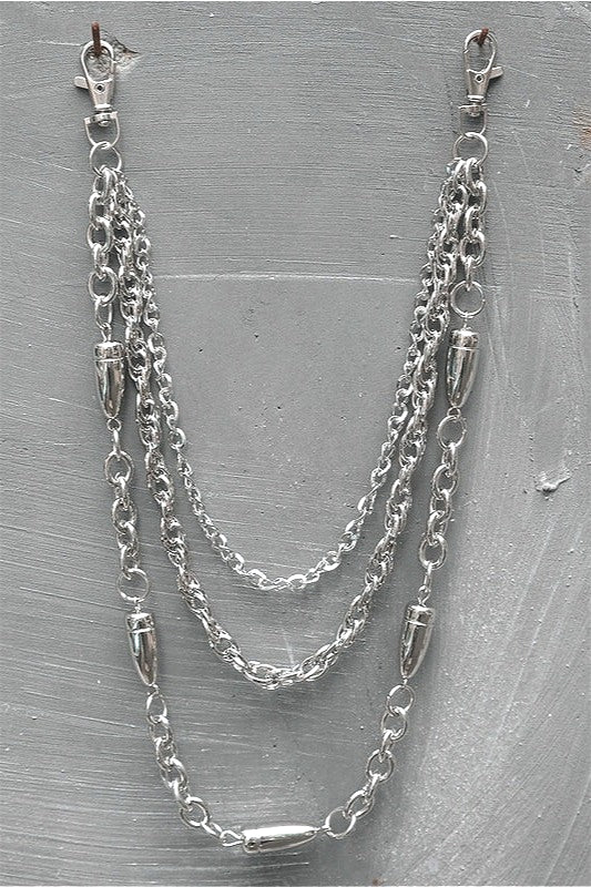 Punk Bullet Metal Waist Chain