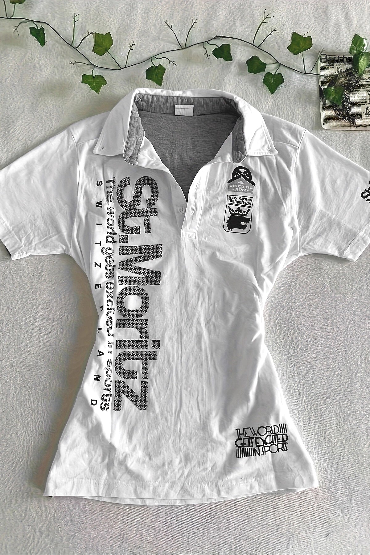 Y2K Hot Girl Polo Letter Print T Shirt Main image