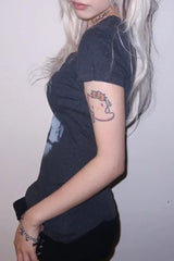 Edgy Portrait Print Slim Fit T-shirt