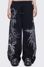 Ornate Cross Wide Leg Pants