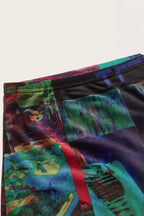 Cyber Pattern Bodycon Mini Skirt