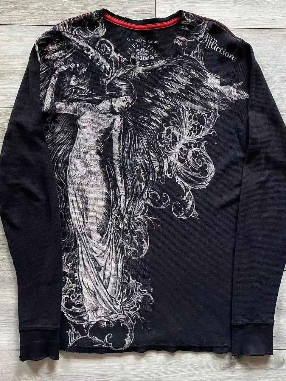Cotton Vintage Angel Crewneck Long Sleeve Knit Top Main image