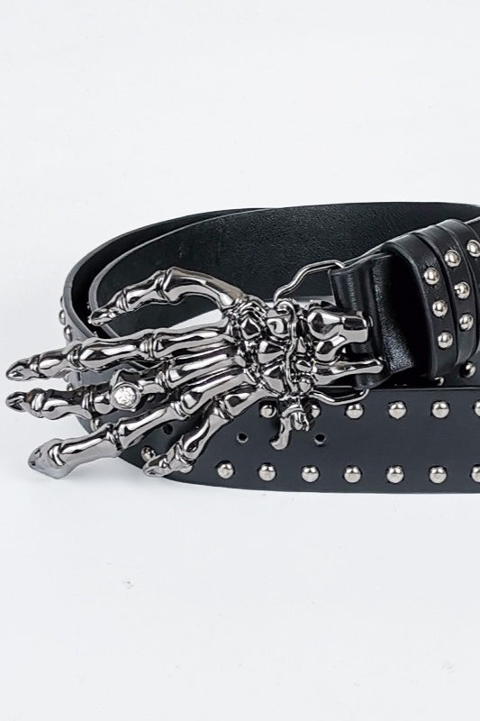 Dark Skull Red Heart Hand Buckle Belt Secondary image