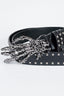 Dark Skull Red Heart Hand Buckle Belt