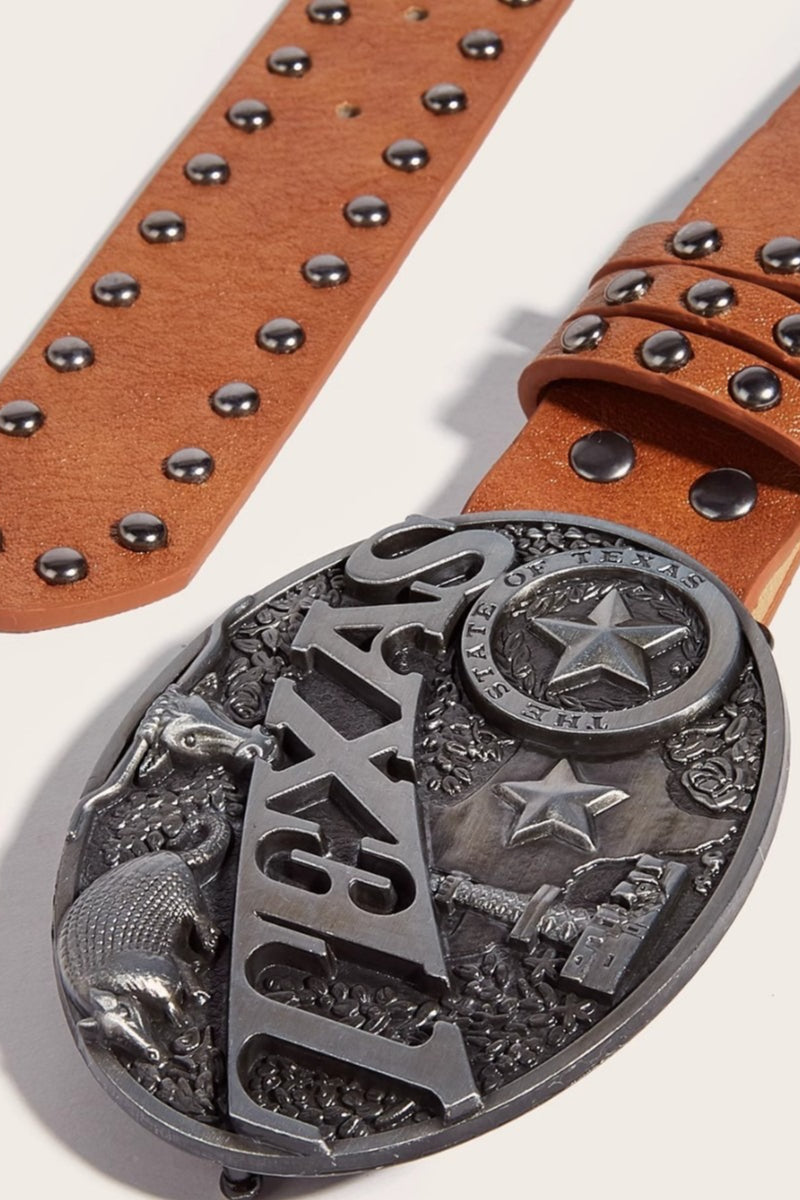 Punk Y2K Studded Wide Belt