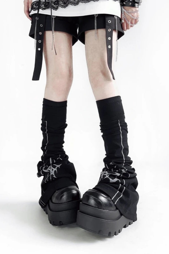 Y2K Grunge Flare Knee High Socks Secondary image