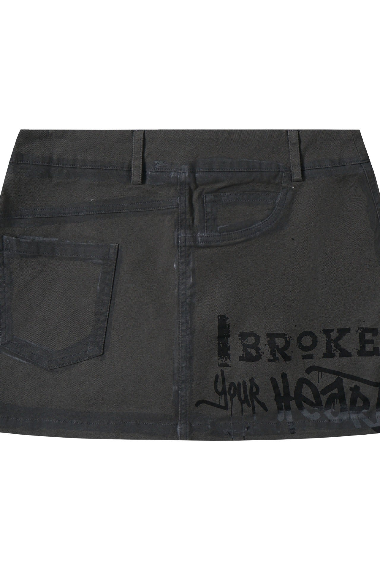 Printed Denim Mini Skirt Secondary image