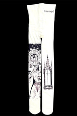 Cool Gothic Japanese Style Print JK Socks