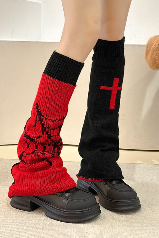 Cross Leg Warmers Y2K Slouchy Knee-High Socks Main image
