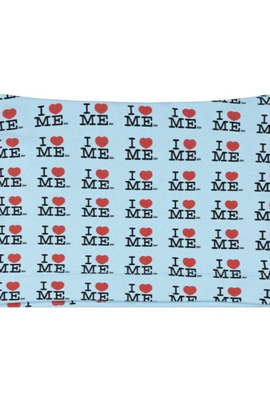 Blue I Love Me Print Mini Skirt