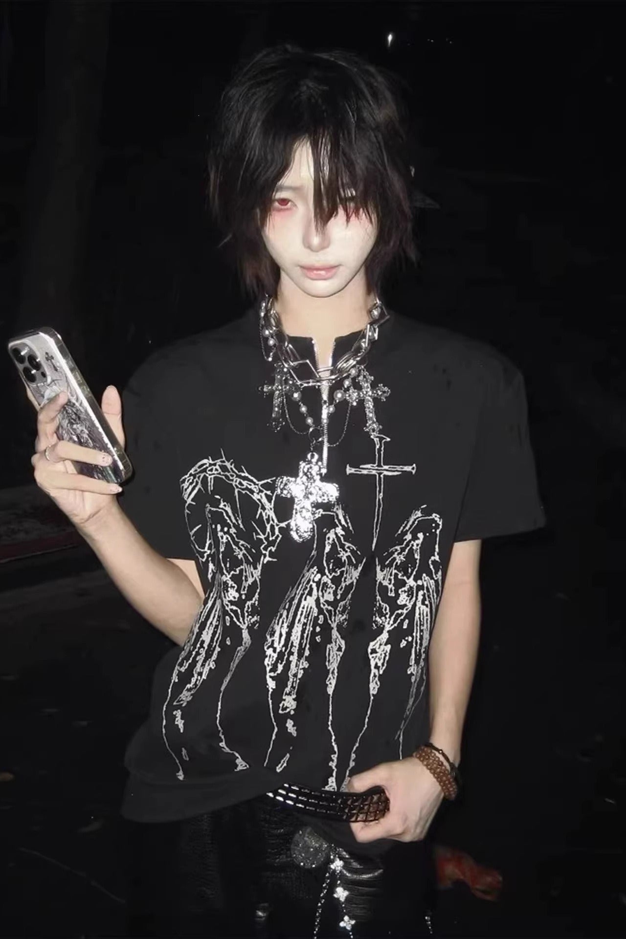 Cross Figure Graphic T Shirt Secondary image