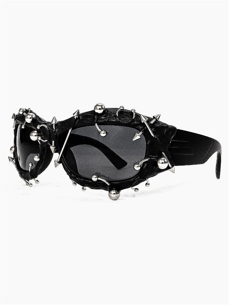 Y2K  Punk Metal Studded Street Glasses