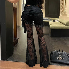 Black Lace Harajuku Pants