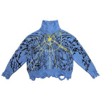 Y2K Angel Cartoon Print Zipper Coat