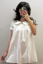 Sweet Polka Dot Lace Mini Dress