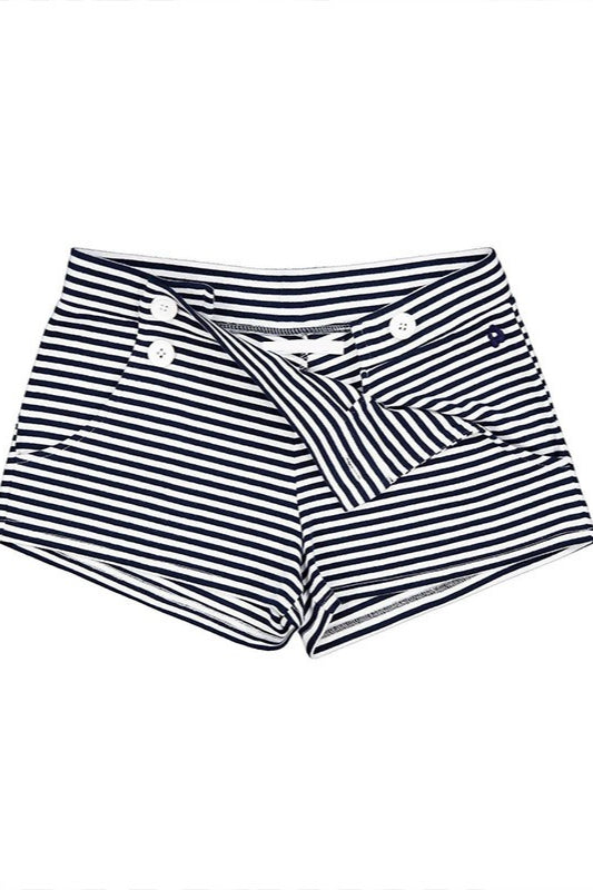 Double Button Side Detail Shorts
