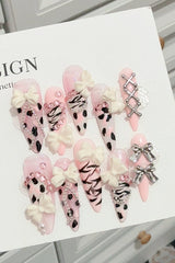 Y2K Leopard Print Baddie Press-On Nails