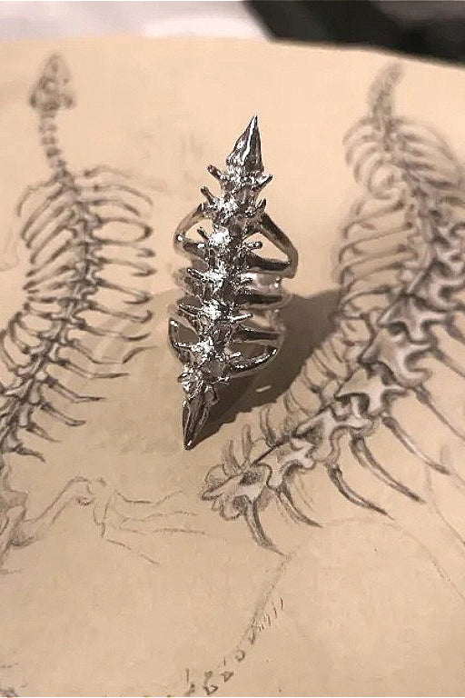 Retro Gothic Skeleton Ring