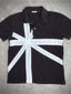 Street Collar Striped Patchwork T-shirt