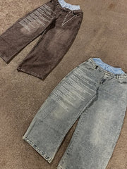 Y2K Street Loose Letter Print Pants