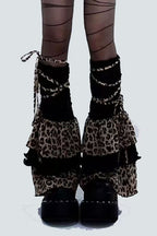 Leopard Ruffle Leg Warmer Socks