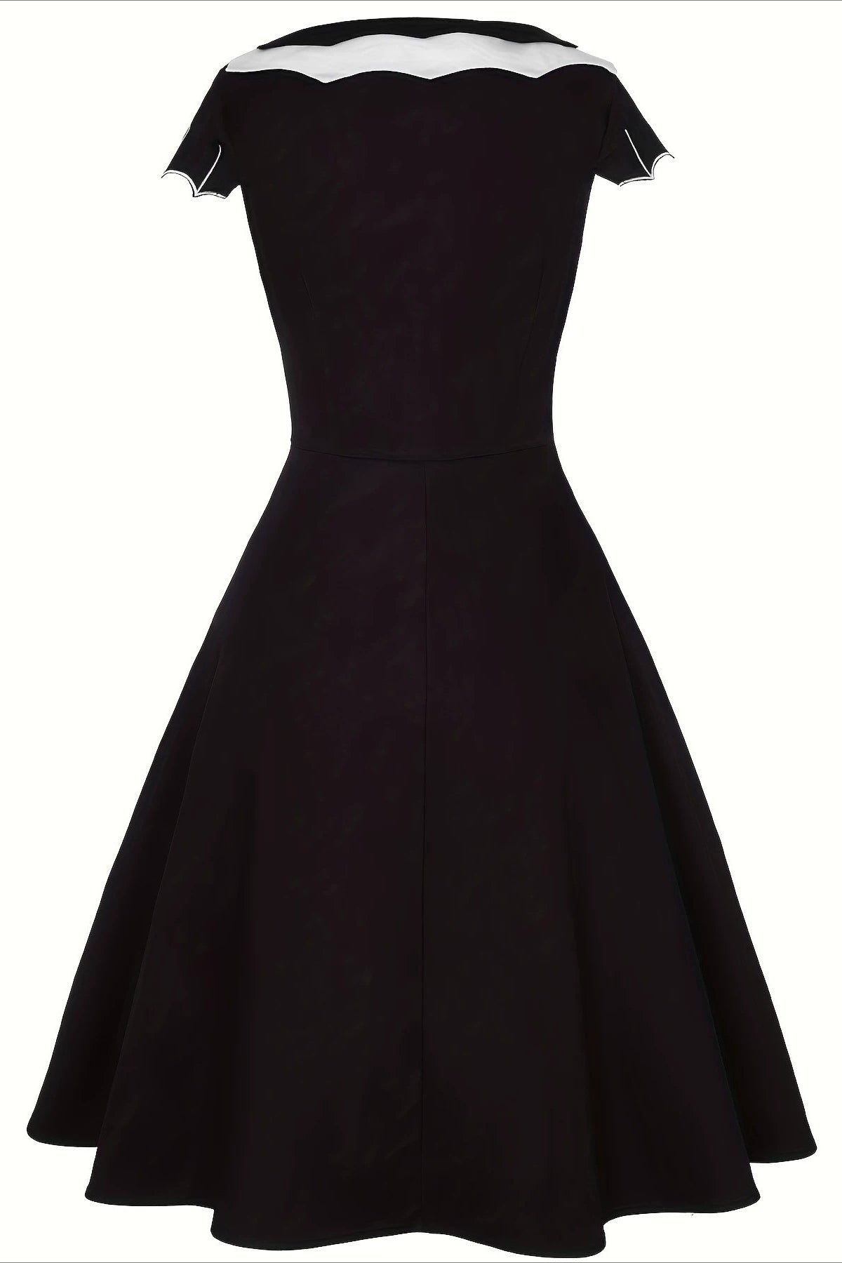 Bat Print Cutout Flared Dress
