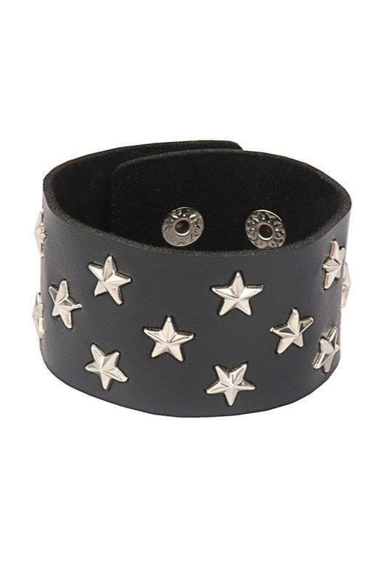 Punk Pu Star Rivet Bracelet Secondary image