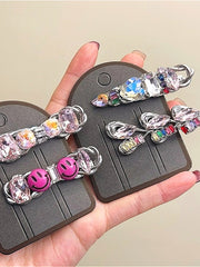 Y2K Full Rhinestone Side Hair Accs