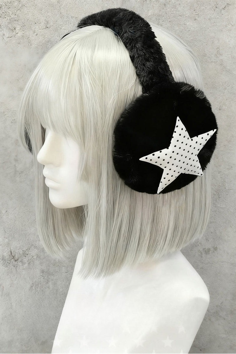 Harajuku Y2K Polka Dot Star Earmuff Main image
