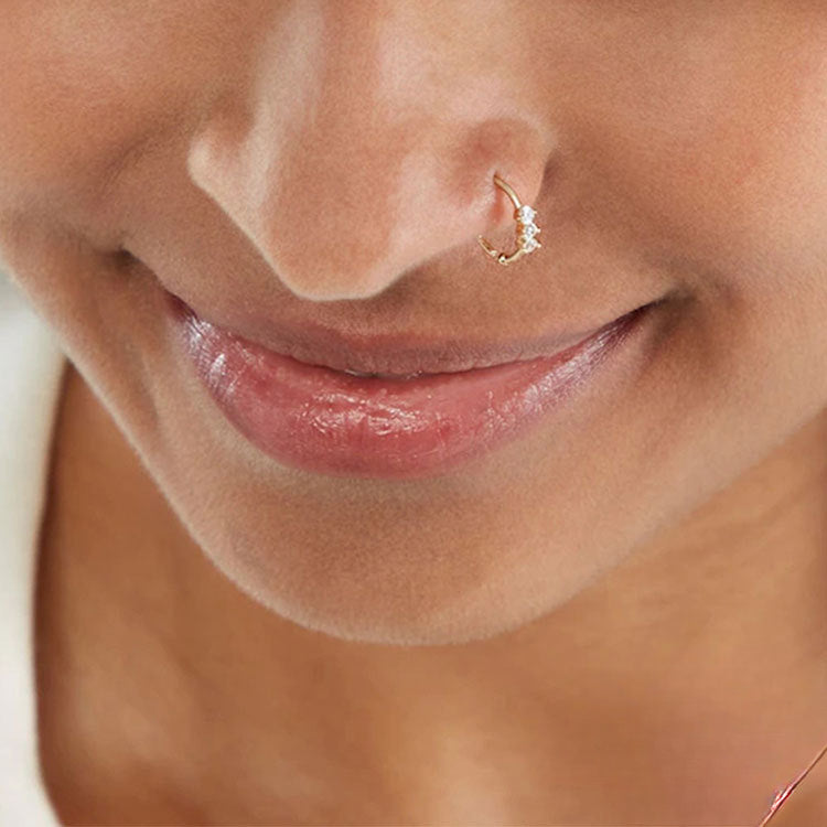 925 Silver Zircon Piercing Nose Studs Main image