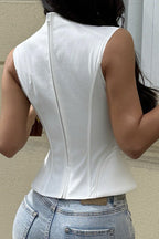 High Neck Cutout Lace Corsets