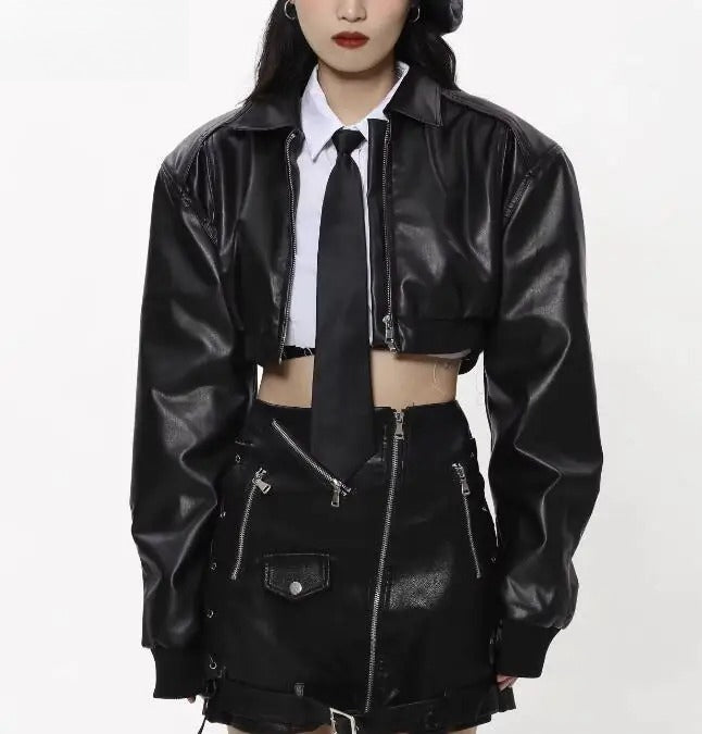 Black Cropped Jacket Main image