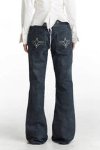 Y2K Gem Totem Print Denim Pants