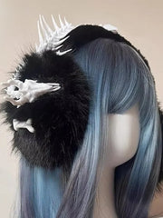 Gothic Skeleton Cross Earmuf