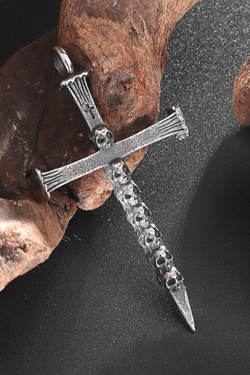 Vintage Cross Skull Necklace