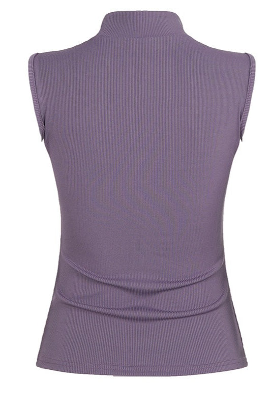 Bat Graphic Mock Neck Tank Top